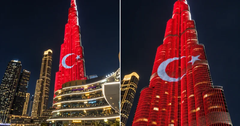 Burj Khalifa’da Türk bayrağı gururu: Ay yıldızımız dünyanın en yüksek binasında