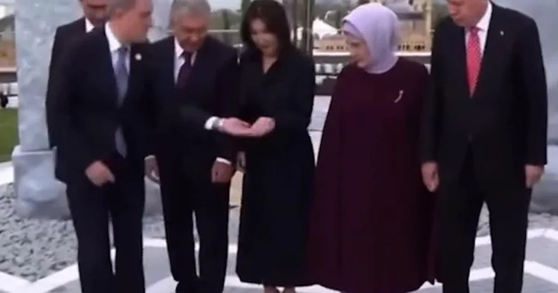 Beştepe deki açılışa damga vuran an! Tüm bakışlar aynı anda o tarafa döndü