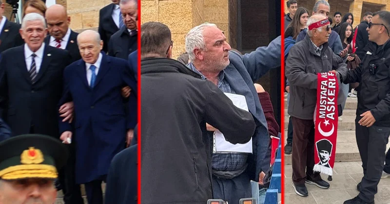 Anıtkabir’de bir sürpriz, iki protesto Sözcü Gazetesi