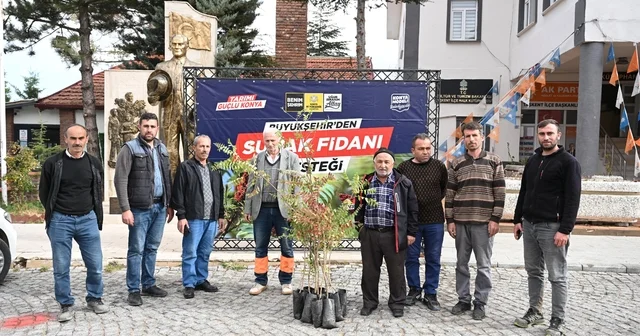 Konya Büyükşehir den üreticiye sumak fidanı desteği Konya Haberleri