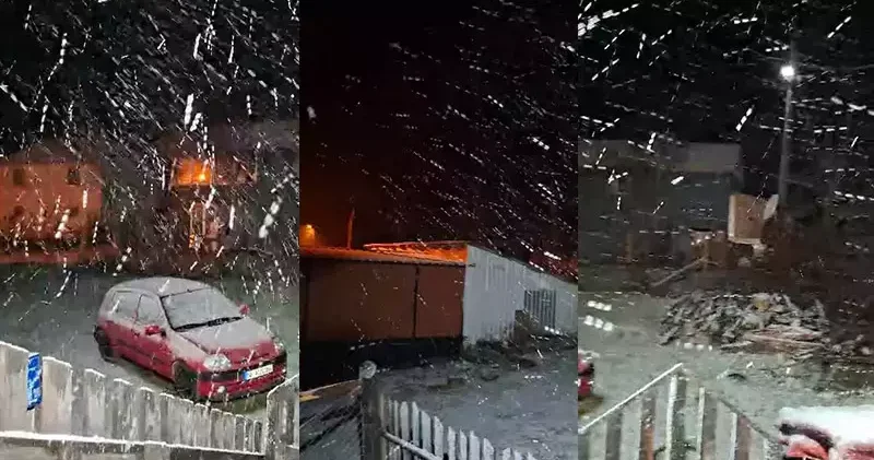 Bolu nun yükseklerine kar yağdı