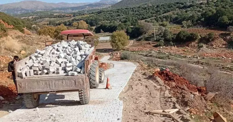 Karacasu Dibekbükü mevkiindeki yol çalışması tamamlandı