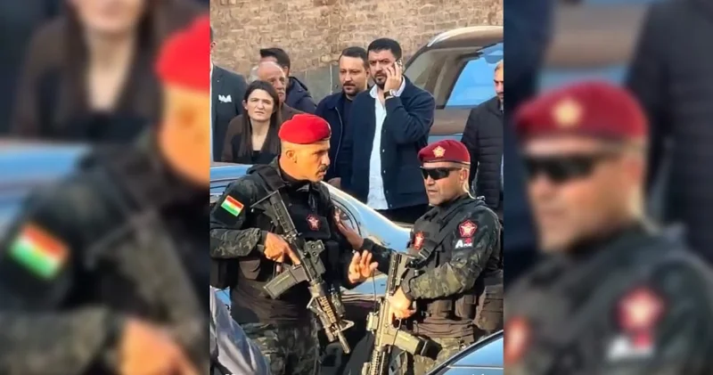 Saray dan Barzani nin uzun namlulu korumalarına tepki