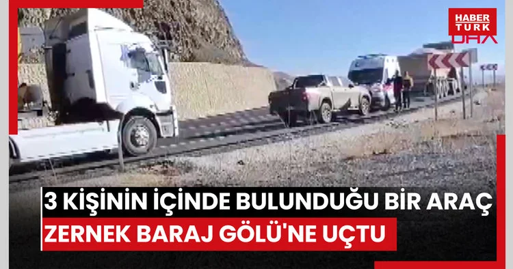 3 kişinin içinde bulunduğu bir araç, Zernek Baraj Gölü ne uçtu