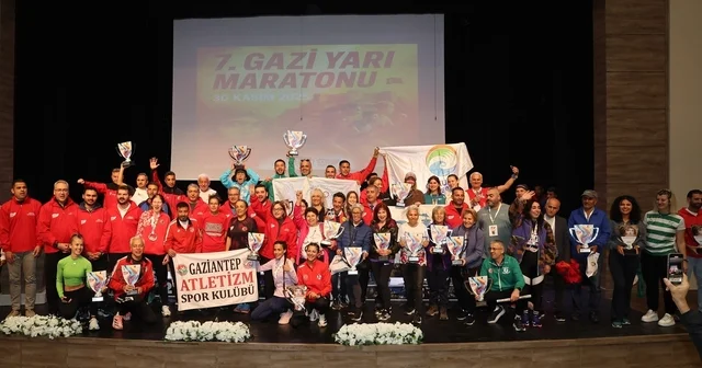 7. Gazi Yarı Maratonu nda ödüller sahiplerini buldu Gaziantep Haberleri