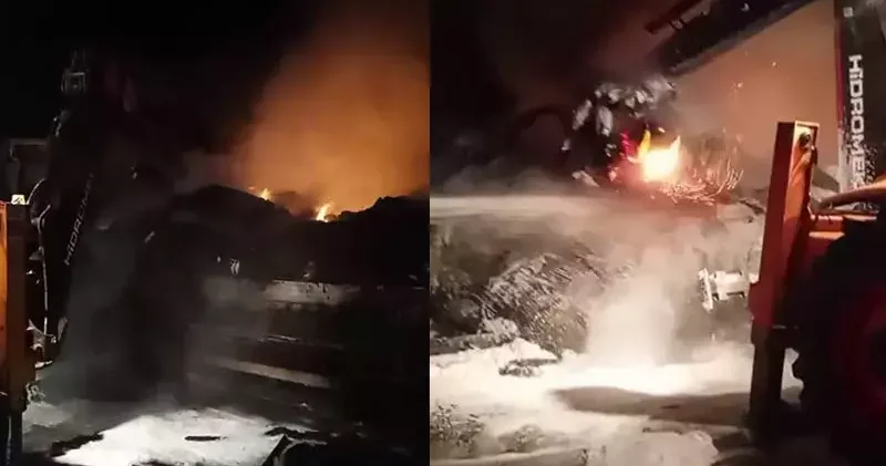 TIR’da yangın çıktı; yol 3 saat ulaşıma kapandı