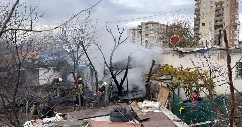 Kayseri de müstakil evde yangın: Evde hasar oluştu