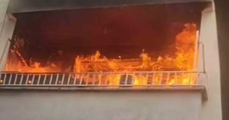 Şanlıurfa’da korkutan yangın: Apartman dairesi alev alev yandı