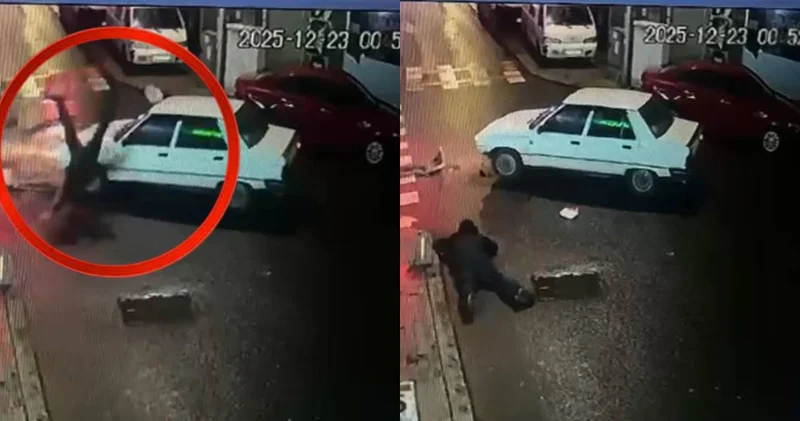 Vicdanları yaralayan kaza! Çarptığı kişiyi yerde bırakıp kaçtı