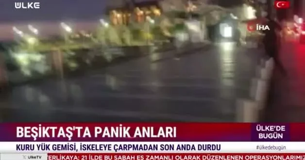 İstanbul da makine arızası yapan gemi Beşiktaş sahilinde sürüklendi