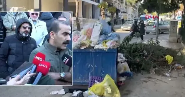 CHP li Buca Belediyesi nde maaşlarını alamayan işçiler belediye binası önünde eylem yaptı