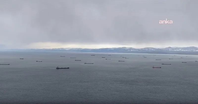 Bu kareler bir filmden değil! Onlarca gemi şehir açıklarına demirledi