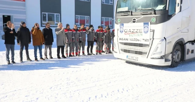 Melikgazi nin yardım tırı dualarla Gazze ye uğurlandı Kayseri Haberleri