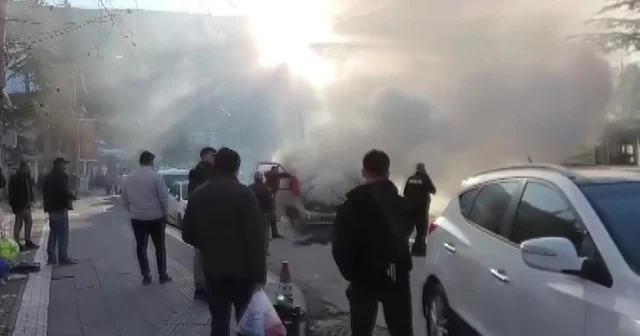 Yanan kamyonete ilk müdahaleyi vatandaşlar yaptı Amasya Haberleri