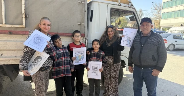 Çizimlerini gören ressam sanıyor: Nakliyatçının resimleri ressamların çizimlerini aratmıyor Mersin Haberleri