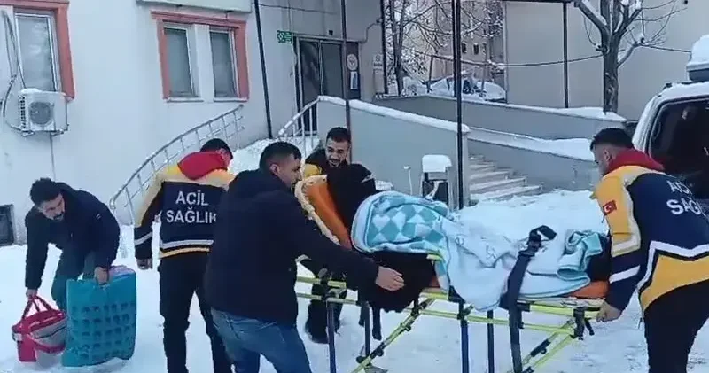 Sancısı tutan hamile kadın için ekipler seferber oldu