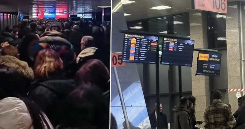 Sabiha Gökçen Havalimanı nda kriz: Yolcular kuyrukta mahsur kaldı Sözcü Gazetesi