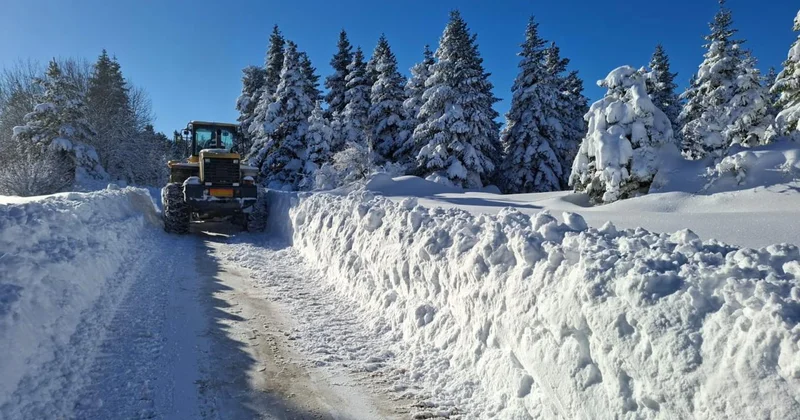 Kastamonu da kar manzaraları dronla görüntülendi
