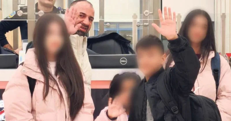 Trabzonlu ailenin kucak açtığı çocuklar babalarına kavuştu