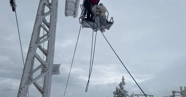 Uludağ da telesiyej arızası: 40 tatilci mahsur kaldı Bursa Haberleri