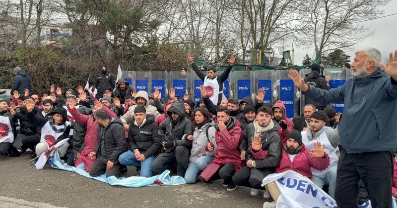 Tuncay Özilhan, biz bir aileyiz demişti: İşçilerden, patronun evinin önünde eylem; Madem aileyiz evinin kapısını açsın!