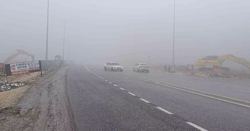 Şanlıurfa’da yoğun sis ve yağmur etkili oluyor