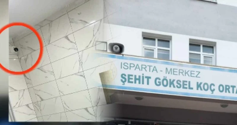 Ortaokulda çocukların kullandığı tuvalete kamera konuldu! Müdür ve yardımcısının izlediği iddia edildi!
