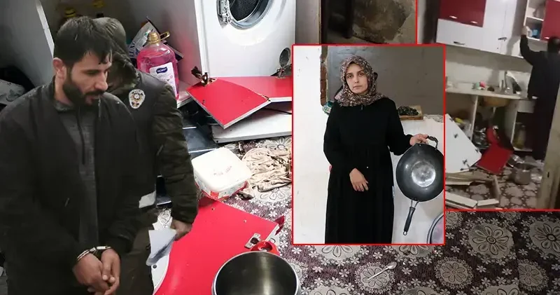 Boşanma aşamasındaki eşini darbedip, eşyalarını kıran şüpheli tutuklandı