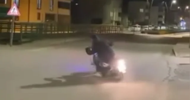 Drift atan motosiklet sürücüsüne 59 bin 463 lira ceza Tokat Haberleri