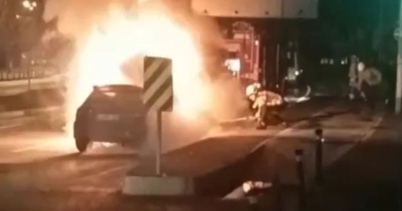 Maltepe sahil yolunda alevli sabah: Sürücü kendini dışarı zor attı! Sözcü Gazetesi