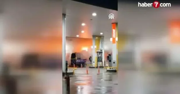 Kağıthane de korkutan yangın: Alevler pompalara sıçramadan son anda söndürüldü