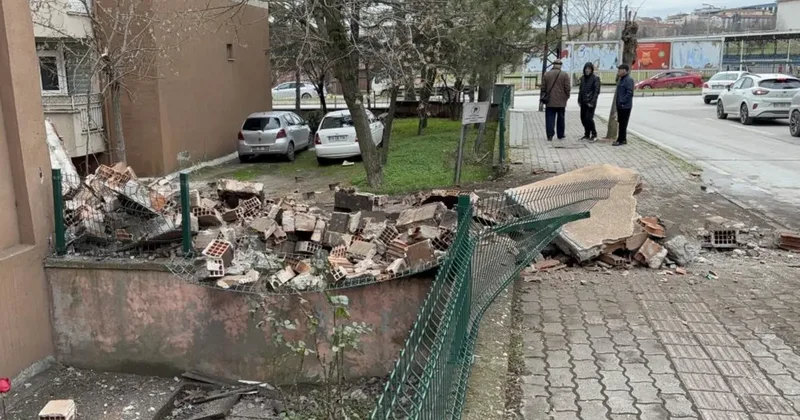 Edirne’de facianın eşiğinden dönüldü: Apartman bacası çöktü