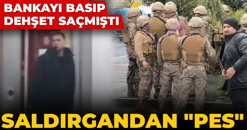 Tacizden kovulduğu bankayı basıp dehşet saçmıştı! Saldırgandan Pes dedirten savunma