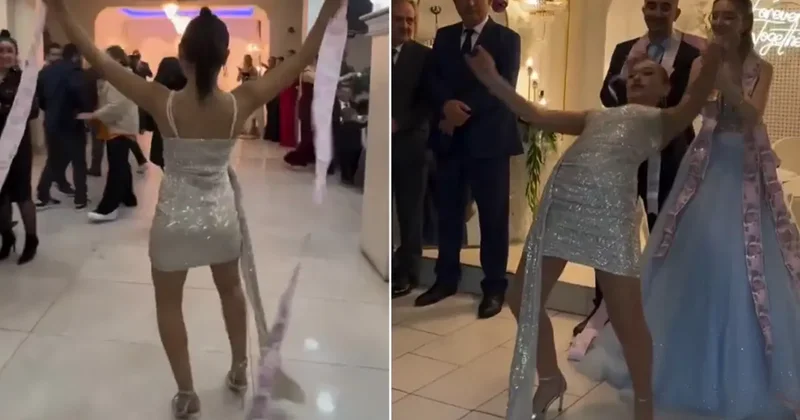Böyle takı töreni görülmedi! Dansı davetlileri mest etti