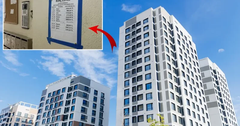 Apartman panosuna borçlu listesi asan yandı