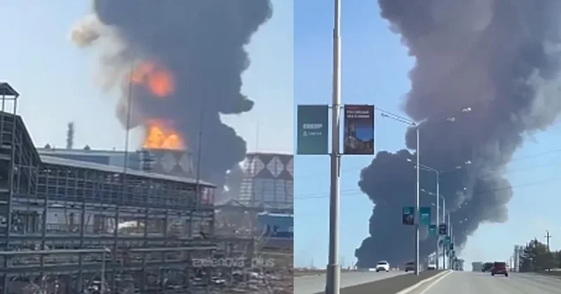 Rusya nın dev petrokimya tesisine İHA saldırısı Sözcü Gazetesi