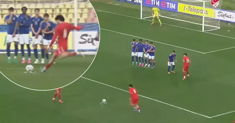 Darwin Kaan Soylu dan İtalyanları şaşkına çeviren frikik golü Fanatik Spor Haberleri Video