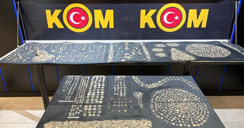 Hobi bahçesinden milyonluk tarihi eserler ele geçirildi