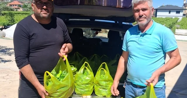 Sarıgöl ün meşhur Emcelli biberi gurbetçilerin gözdesi oldu Manisa Haberleri