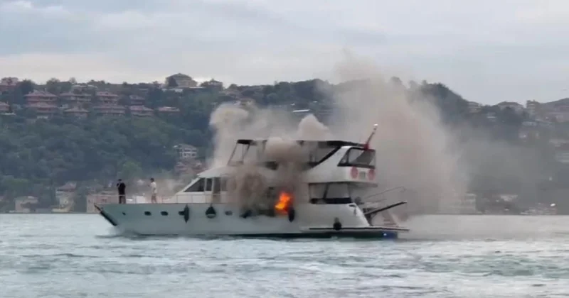 Beşiktaş ta teknede yangın
