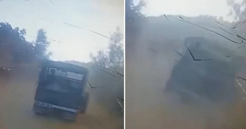 Yangın bölgesinden dehşete düşüren görüntü: Allah gitti adam!