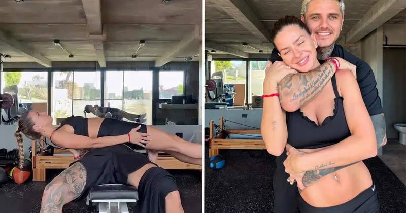 Icardi sevgilisini havaya kaldırdı! Spor salonundaki anlar dikkat çekti
