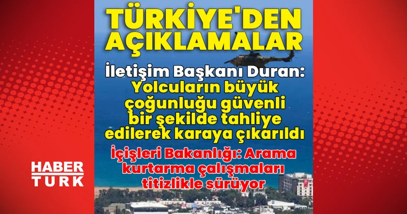 Son dakika: Yılmaz dan KKTC de alabora olan gemi ile ilgili açıklama Son dakika haberleri