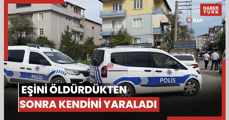 Eşini bıçaklayarak öldürdükten sonra kendini yaraladı