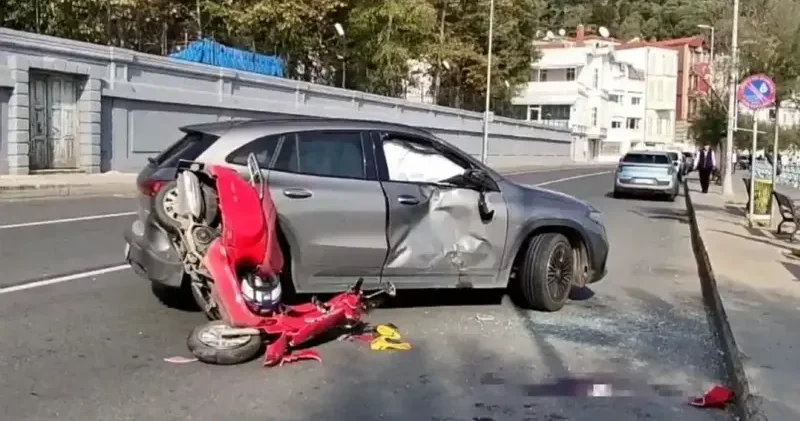 Sarıyer’de U dönüşü yapan otomobil motosikletle çarpıştı: 1 ağır yaralı İstanbul Haberleri