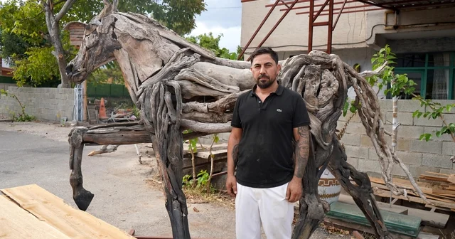 Doğanın atıklarını sanata dönüştürüyor Antalya Haberleri