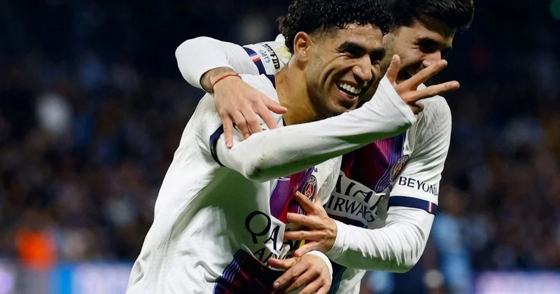 Hakimi den sıra dışı performans! PSG, rakibini beşledi