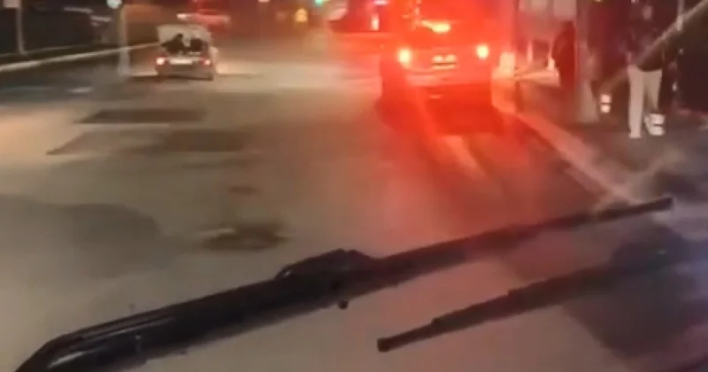 Küçükçekmece Sefaköy de bagajda yolculuk eden 2 çocuk başka sürücüce görüntülendi