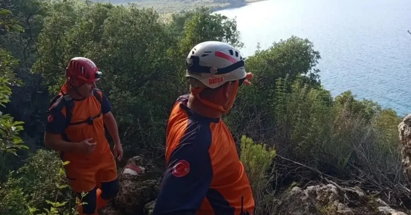 Datça’da koyda mahsur kalan kişi MAG AME ekiplerinin yardımıyla kurtarıldı