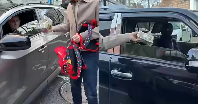 YouTuber MrBeast trafikte deste deste para dağıttı! Saniyeler içinde binlerce dolar saçtı
